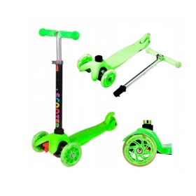  SCOOTER DE ECHILIBRARE PLIATĂ PE TREI ROȚI LED-VERDE