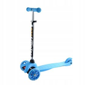    SCOOTER TREI ROTI PENTRU COPII, ECHILIBRAT, ROTI LED, ALBASTRU