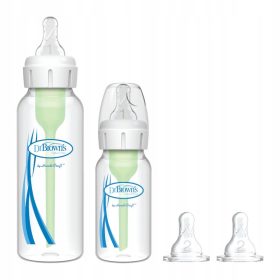    DR.BROWN'S STARTER KIT BIBERON 120ML + 250ML + 2 X suzeta POS. 1 și 2