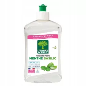    Lichid de spălat vase L'Arbre Vert mentă și busuioc 0,5 l