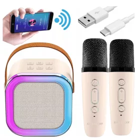    SET KARAOKE MICROFON + BOXER KARAOKE FĂRĂ FĂRĂ ROZ BLUETOOTH
