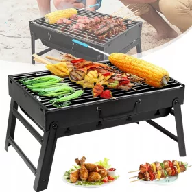    GRĂTAR DE CARBUNE GRĂTAR DE PICNIC GRĂTAR MIC PORTAT DE OȚEL INOX CAMPING