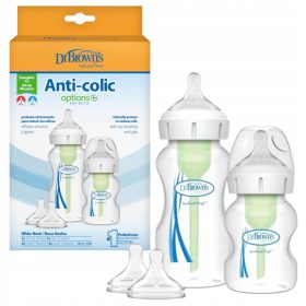    DR BROWN'S 2X ANTI-COLICI OPȚIUNI LATE 150ML+ 270ML + PERIE