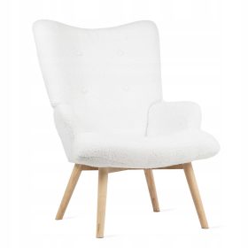  Scaun cu aripi Gomla, alb