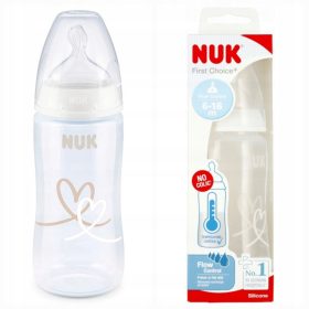    NUK Flacon cu indicator de temperatură 300 ml 6-18m First Choice+ alb 10741103