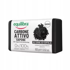    Sapun demachiant EQUILIBRA 100% planta, cu carbon activ, 100g