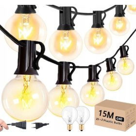    GIRLANDA LUMINI MARI DE GRADINA EXTERIOR PATIO BALCON TERESA MINGE 15M 25BUC