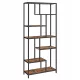 Regal Loft cu 6 Etajere, Stil Rustic Maro, Ideal pentru Multiple Decoruri
