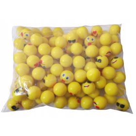    Minge de cauciuc antistres, emoticon galben, 100 buc, jucarie senzoriala