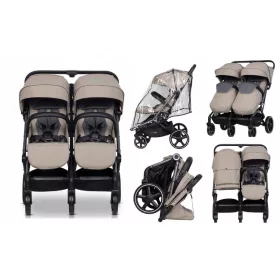  Carucior dublu Easy Go Echo Savana Beige