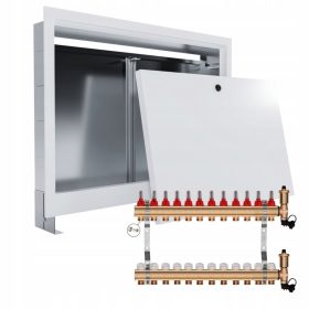    Distribuitor de incalzire in pardoseala 12 + CONECTOARE + cutie de incalzire