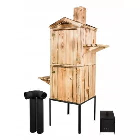    FUMĂTOR de grădină cu șemineu exterior set complet 180x60x60
