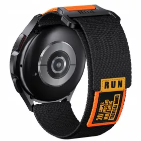    Curea de ceas din nailon C24 Tactical Run de 22 mm negru/portocaliu