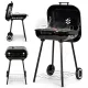  GRARA CARBUNE DE GRADINA CU CAPAC PE ROTI GRIL RAFT BBQ 43x40 cm