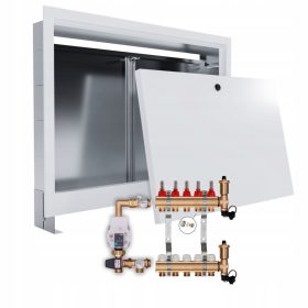    Distribuitor sub pardoseală 5 + POMPĂ WILO + CONECTOARE + CUTIE ÎMPASĂ