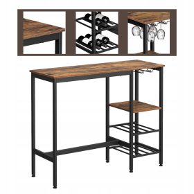    Masa de bucatarie neagra dreptunghiulara Vasagle 40 x 110 x 90 cm