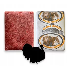    10kg Carne congelata 100% CUBE DE CURS DEOSOS pentru caini hrana de curcan BARF