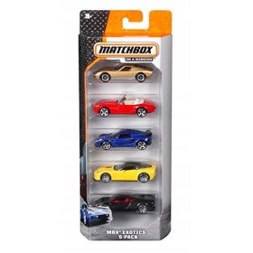    Mattel Matchbox 5-Pachet de vehicule la scară 1:64, 5 mașini de jucărie, colecție de adevărate