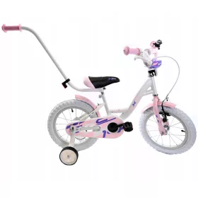    Bicicletă pentru copii Midex BICICLETA PENTRU FATĂ GHID ROȚI LATERALE 14" roată albă