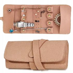    ORGANIZATOR TRAVEL BIJUTERIE CUTIE ROZ MURDAR CU CUTIĂ ROZ MURDAR