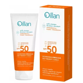   Emulsie Oillan SPF 50+ pentru Față și Corp, 100 ml - Protecție UV Înaltă
