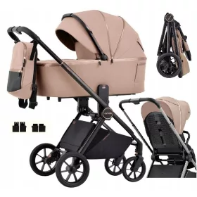    Carucior 2in1 Carrello Ultra Carrello + adaptoare ALFA Carrello pentru scaunul auto Maxi-Cosi Cybex