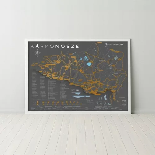 Harta răzuibilă Krkonoše MZ-KRK1 68 × 48 cm
