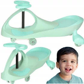    GRAVITY RIDE PE ROȚI DE ILUMINARE VEHICUL IMPINGĂTOR LED PENTRU COPII + STICKER + Autocolante Classic EcoKidWood 1 buc.