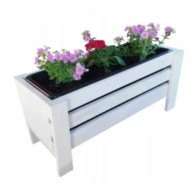  Ghiveci 43 cm x 20 x 20 cm lemn alb