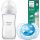  Philips Avent Natural SCY933/01 biberon 240 ml + suzetă Philips Avent silicon ortodontic 6 m +