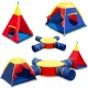  CORT COPII CASA TIPI PENTRU CASA DE GRADINA WIIGWAM + TUNEL SET 7in1