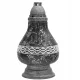  Lumanare mozaic VITRALII CARAFE DECOR negru si argintiu