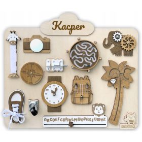    Tabla de manipulare senzoriala Montessori LARGE XL + GRATUIT Nume