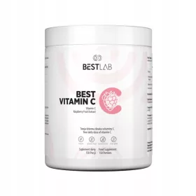   Pudră Best Vitamin C 195 g de la BEST LAB - Cu Extracte de Zmeură și Ingrediente Certificate