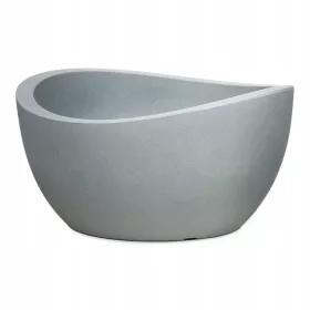   Ghiveci Scheurich 39 cm x 39 x 21 cm plastic nuante de gri si argintiu