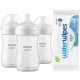  Set sticle AVENT Natural Response SCY903/03 + servetele umede WaterWipes 1 x 60 buc.