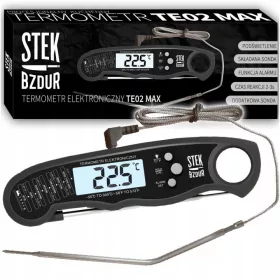   STEK BZDUR TE02 MAX: termometru de bucătărie cu LCD și sondă cu cablu