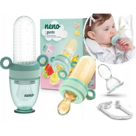    Dentisor Neno pentru hranire, plastic, silicon, nuante de verde