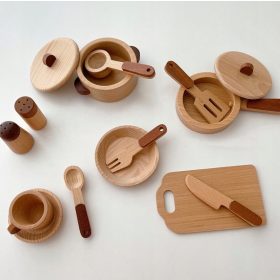 Set de bucatarie XXL Kienvy din lemn pentru copii