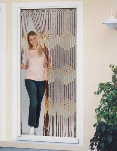 Perdele din margele din lemn Maximex 90 × 200 cm pentru usa