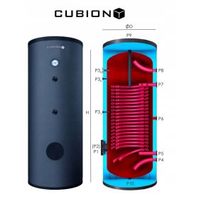    Pompa de caldura incalzitor rezervor CUBION 300L serpentina dubla 3,71 m2 HPD