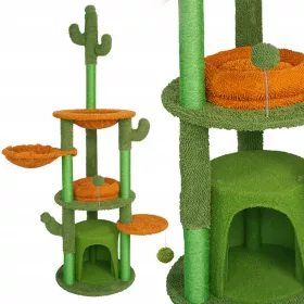   Stâlp de zgâriat joasă, stâlp de zgâriere înalt, pat, stâlp de zgâriere, turn Jumi 161 - 220 cm