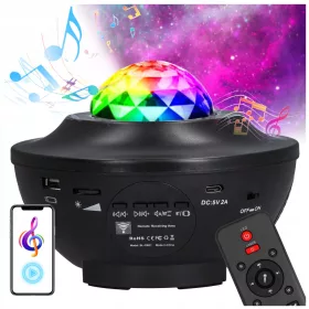    STARS PROJECTOR lampa de noapte cer proiector LED difuzor bluetooth telecomanda