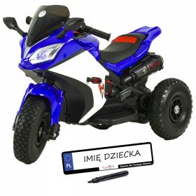    Motocicleta pentru copii cu baterie + roti gonflabile + Piele + LED-uri
