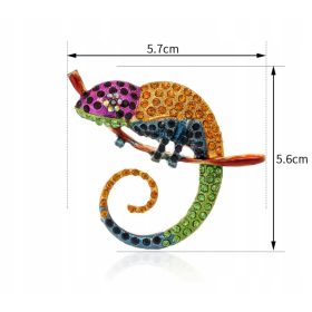  Broșă mare cameleon, un cadou minunat