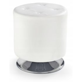  Pouf tapitat Halmar alb