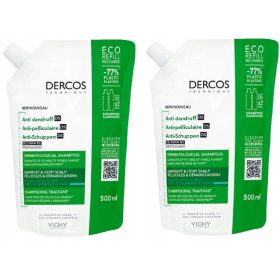   Șampon Antimătreață VICHY DERCOS pentru Păr Gras, 500 ml - Refill x2