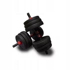  gantere bituminoase reglabile 20kg SET bar barbell 2x10kg