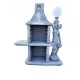  Semineu de gradina gratar beton armat cu lampa solara