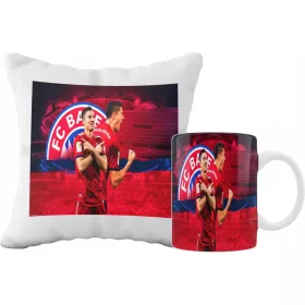    SUPER CĂȘI ȘI SET PERNE + NUME GRATUIT LEWANDOWSKI GRAFICA JUCĂTORILOR DE FOTBAL